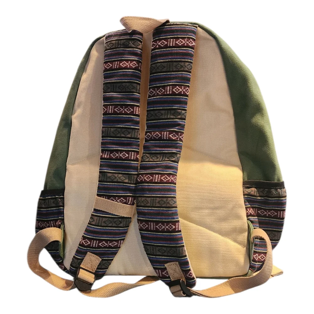 Green Patterned Men's Backpack - Picture 3 of 5